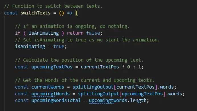 snippet of second portion of demo.js