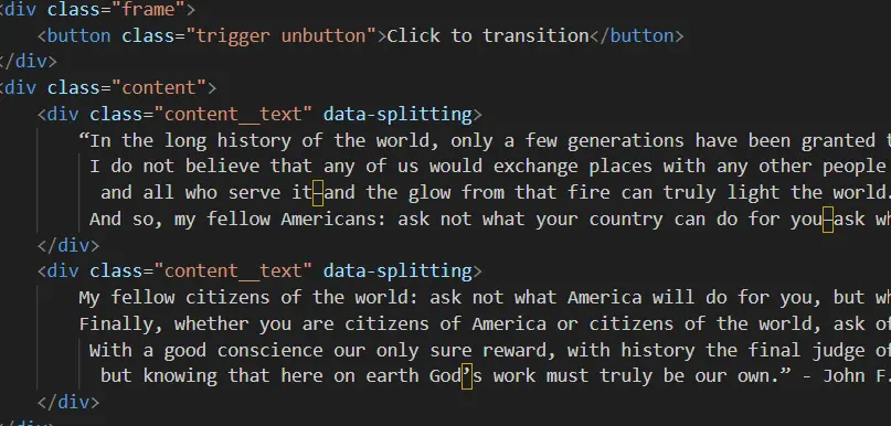image of html code snippet