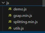 snippet of js files