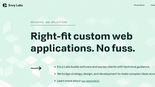 Image of Envy Labs website.
