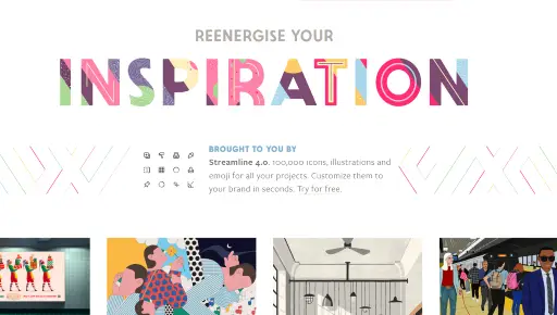 Image of inspiration page for design purposes